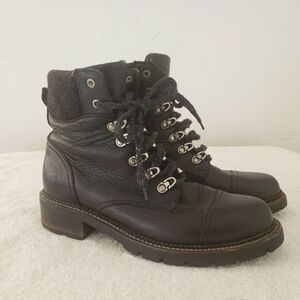 Frye Samantha hiker black leather women's boots size 8,5